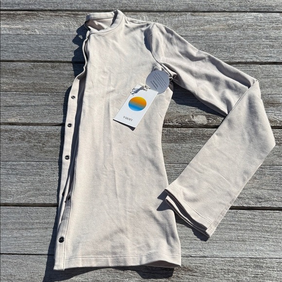 VUORI Halo Cardigan SIZE XS ECRU HEATHER Heather nwt